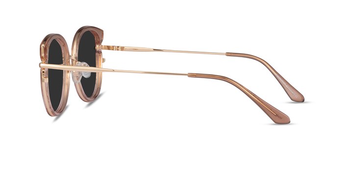 Fascination Clear Brown Gold Acetate Sunglass Frames from EyeBuyDirect