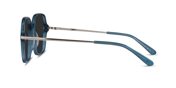 Salvador - Square Teal Frame Prescription Sunglasses | Eyebuydirect