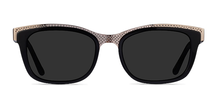Solis Black Gold Acetate Sunglass Frames from EyeBuyDirect