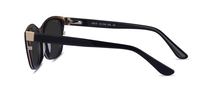 Solis Black Gold Acetate Sunglass Frames from EyeBuyDirect