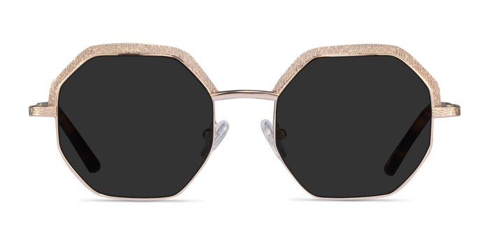 Futurist Shiny Gold Acetate Sunglass Frames from EyeBuyDirect