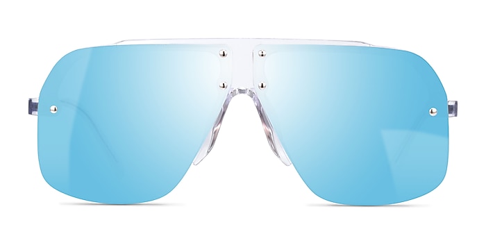 Chroma Clear Blue Acetate Sunglass Frames from EyeBuyDirect