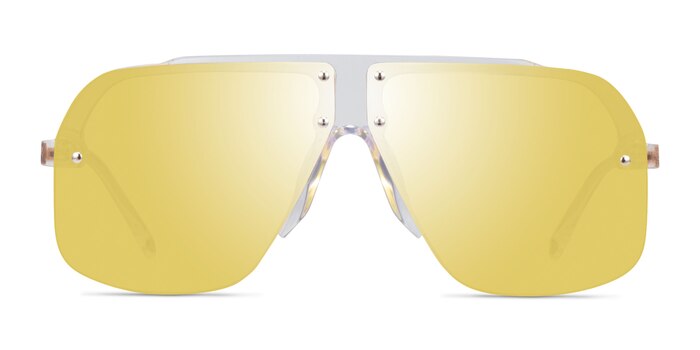Chroma Clear Gold Acetate Sunglass Frames from EyeBuyDirect
