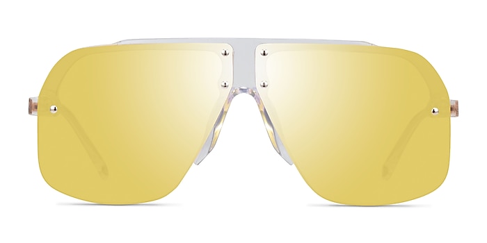 Chroma Clear Gold Acetate Sunglass Frames from EyeBuyDirect