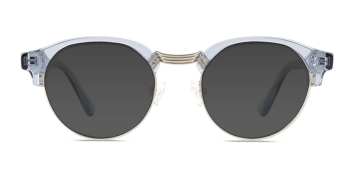 Tommie Clear Blue Silver Acetate Sunglass Frames from EyeBuyDirect