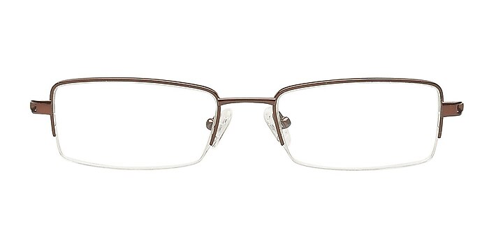 Sasovo Brown Titanium Eyeglass Frames from EyeBuyDirect