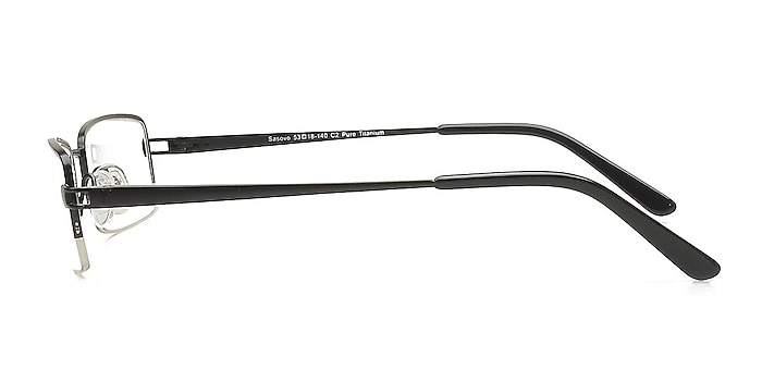 Sasovo Black Titanium Eyeglass Frames from EyeBuyDirect