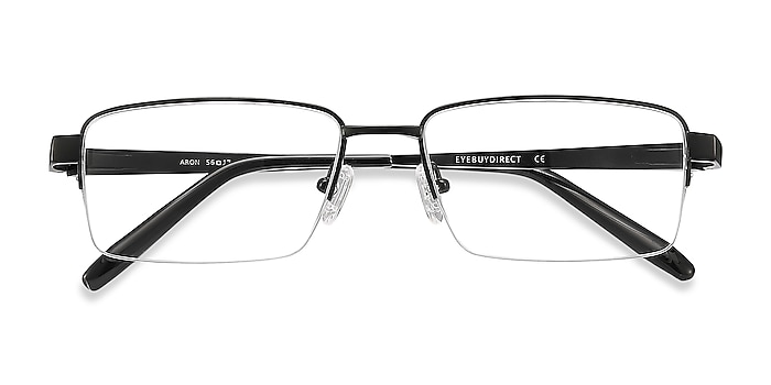 Black Aron -  Lightweight Titanium Eyeglasses