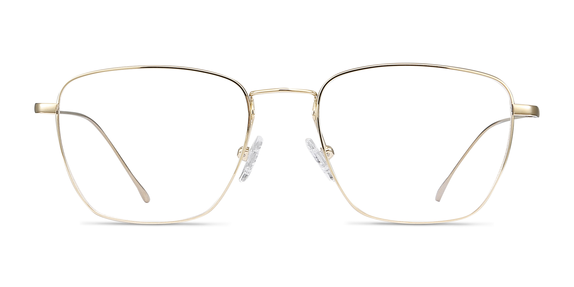 Future Rectangle Golden Full Rim Eyeglasses | Eyebuydirect