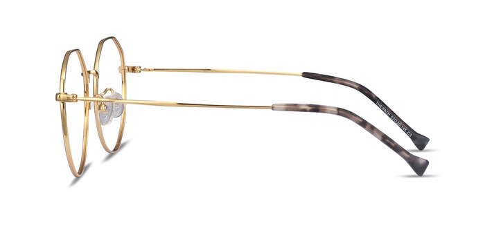 The Path Black Golden Titanium Eyeglass Frames from EyeBuyDirect