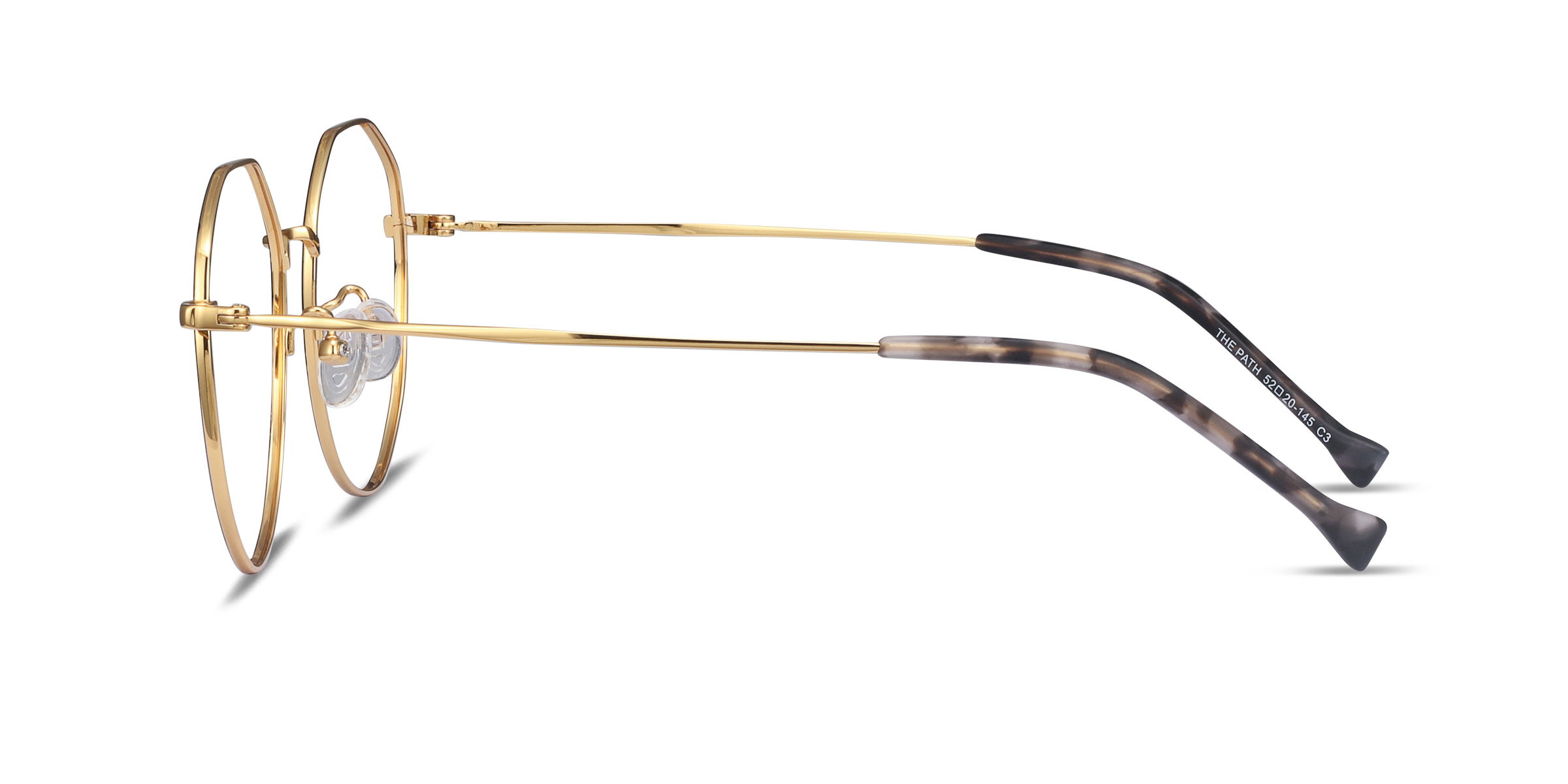 The Path Round Black Golden Full Rim Eyeglasses | Eyebuydirect
