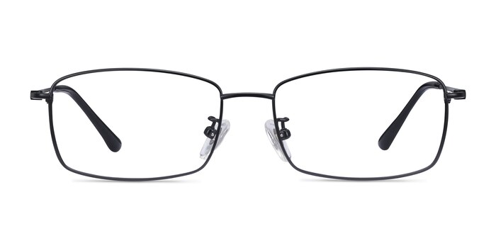 Hobbes Noir Titane Montures de lunettes de vue d'EyeBuyDirect