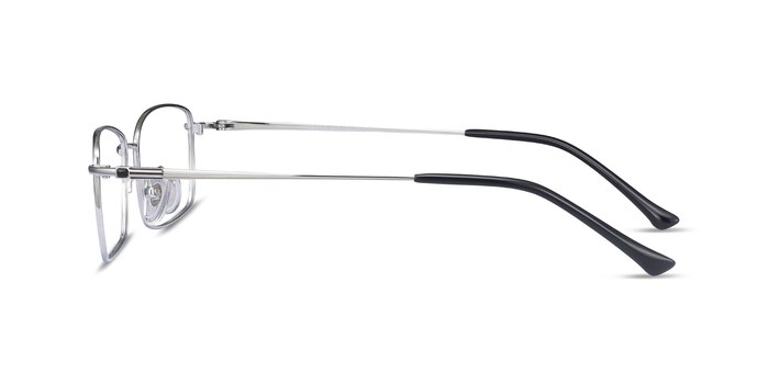 Hobbes Silver Titanium Eyeglass Frames from EyeBuyDirect