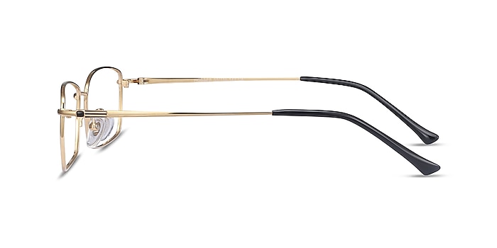 Hobbes Golden Titanium Eyeglass Frames from EyeBuyDirect