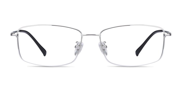 Embark Argenté Titane Montures de lunettes de vue d'EyeBuyDirect