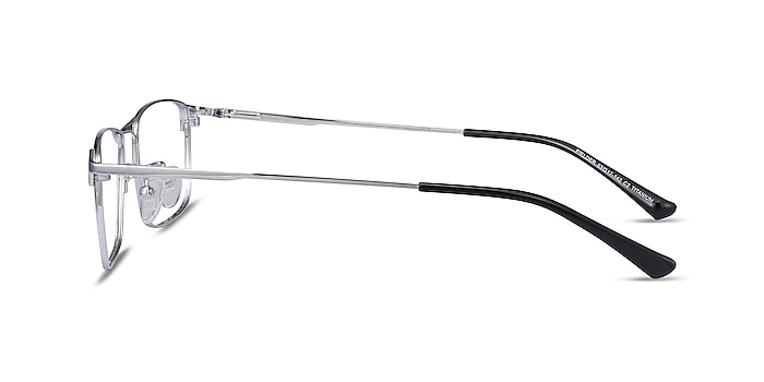 Fielder Silver Titanium Eyeglass Frames from EyeBuyDirect