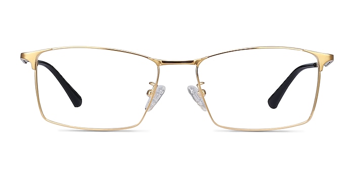 Decider Gold Titanium Eyeglass Frames from EyeBuyDirect