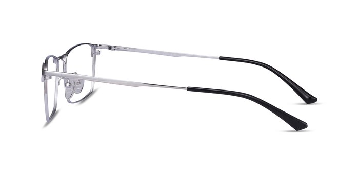 Decider Silver Titanium Eyeglass Frames from EyeBuyDirect