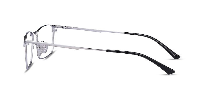 Decider Silver Titanium Eyeglass Frames from EyeBuyDirect