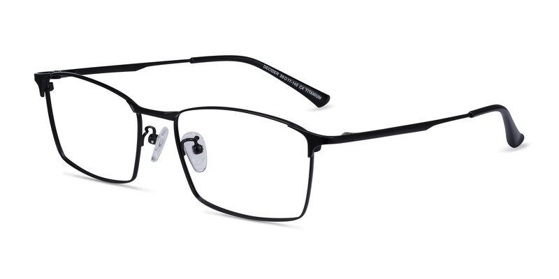 Decider Rectangle Black Glasses for Men | Eyebuydirect