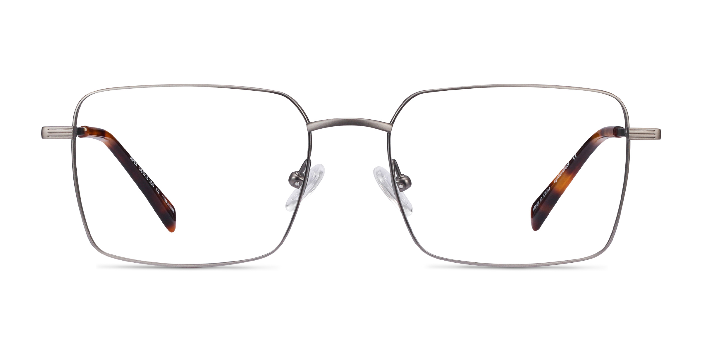 Apex Rectangle Gunmetal Glasses for Men | Eyebuydirect