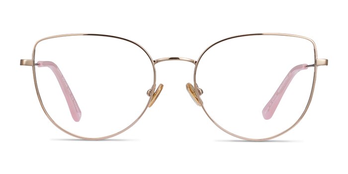 Imani Gold Titanium Eyeglass Frames from EyeBuyDirect