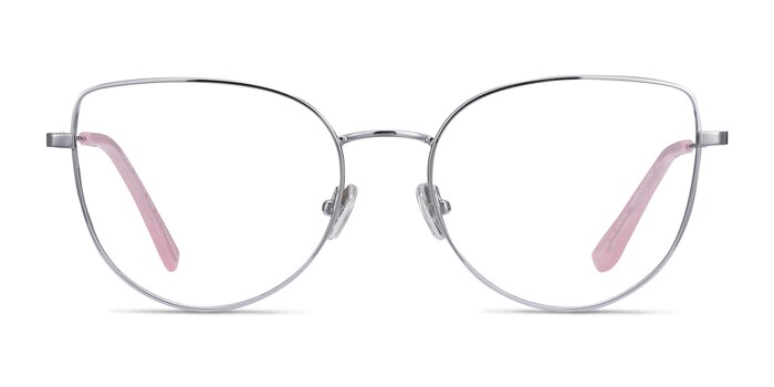 Imani Silver Titanium Eyeglass Frames from EyeBuyDirect