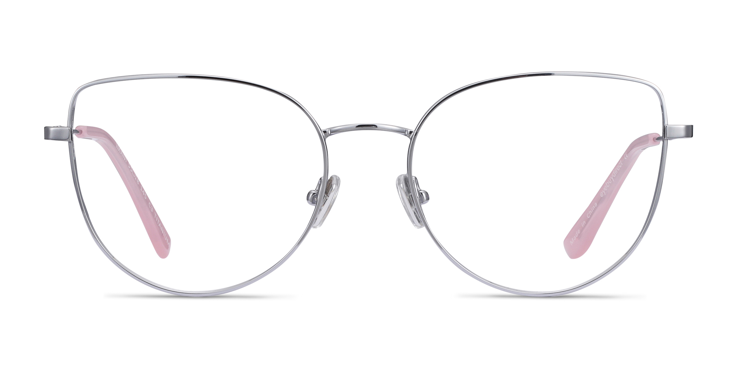 Imani Cat Eye Silver Glasses for Women | Eyebuydirect