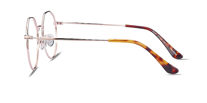 Julia Rose Gold Titanium Eyeglass Frames from EyeBuyDirect