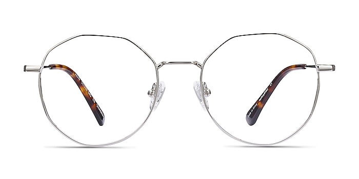 Julia Silver Titanium Eyeglass Frames from EyeBuyDirect