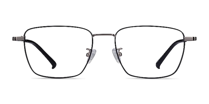 Lorem Black Gunmetal Titanium Eyeglass Frames from EyeBuyDirect