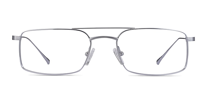 Johnson Silver Titanium Eyeglass Frames from EyeBuyDirect