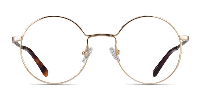 Midtown Gold Titanium Eyeglass Frames from EyeBuyDirect