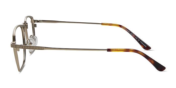 Astronomy Matte Gold Titanium Eyeglass Frames from EyeBuyDirect