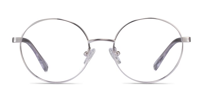 Sahel Silver Titanium Eyeglass Frames from EyeBuyDirect