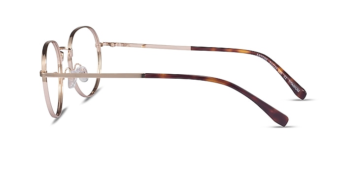 Antone Gold Titanium Eyeglass Frames from EyeBuyDirect
