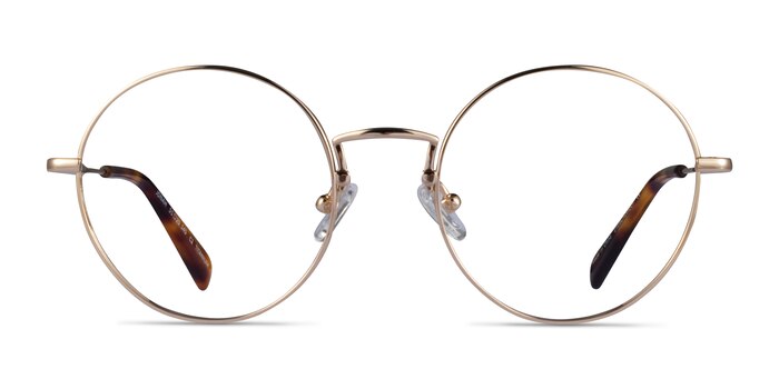 Jonah Gold Titanium Eyeglass Frames from EyeBuyDirect