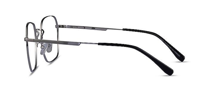 Cassel Black Silver Titanium Eyeglass Frames from EyeBuyDirect