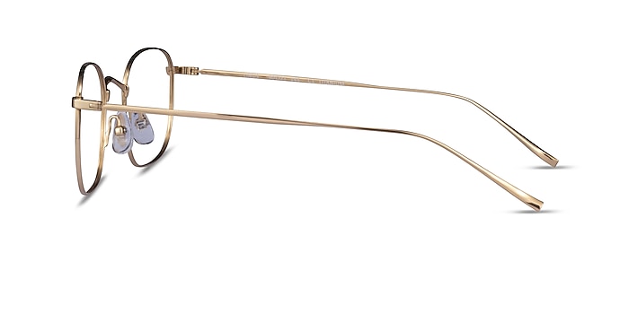 Linus Gold Titanium Eyeglass Frames from EyeBuyDirect