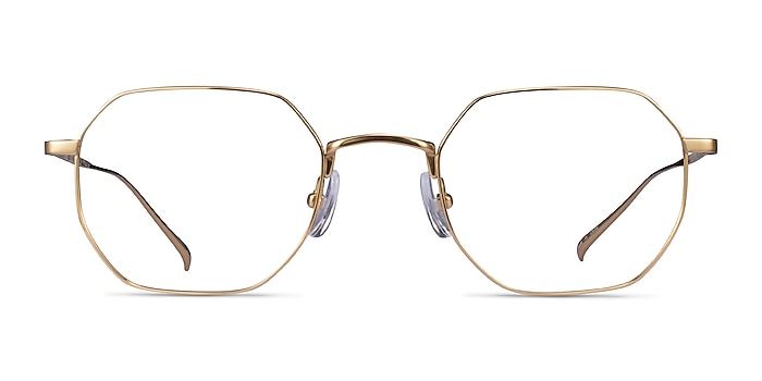 Virgil Gold Titanium Eyeglass Frames from EyeBuyDirect