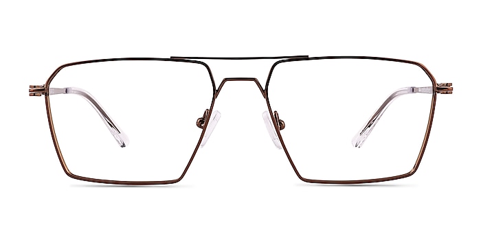Boreas Shiny Copper  Titane Montures de lunettes de vue d'EyeBuyDirect
