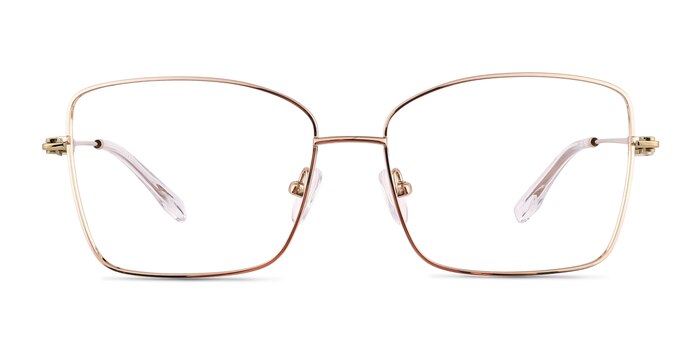 Typhon Shiny Gold Titanium Eyeglass Frames from EyeBuyDirect