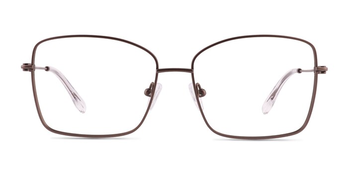 Typhon Matte Silver Titanium Eyeglass Frames from EyeBuyDirect