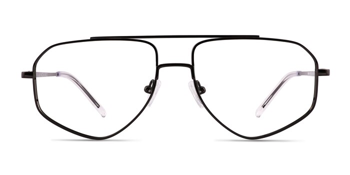 Hercules Shiny Black Titanium Eyeglass Frames from EyeBuyDirect