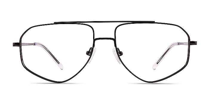 Hercules Shiny Black Titanium Eyeglass Frames from EyeBuyDirect