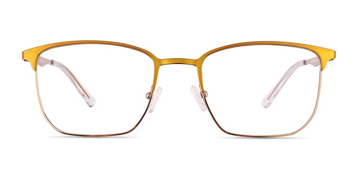 Notus Shiny Gold Titane Montures de lunettes de vue d'EyeBuyDirect