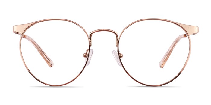 Alsie Or rose Titane Montures de lunettes de vue d'EyeBuyDirect