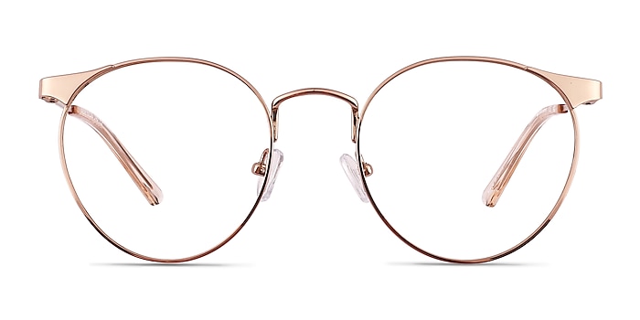 Alsie Rose Gold Titanium Eyeglass Frames from EyeBuyDirect
