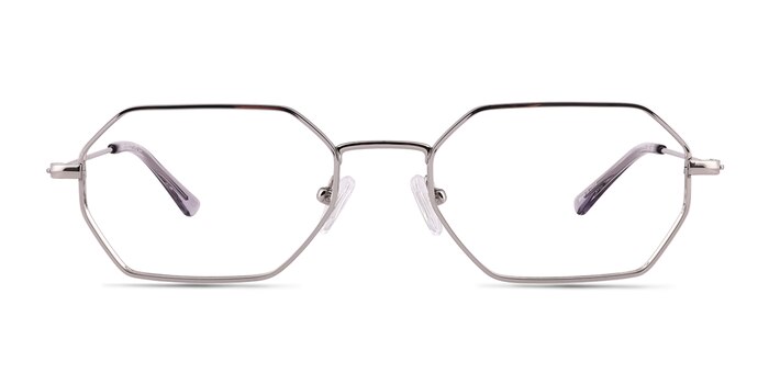 Bidu White Silver  Titane Montures de lunettes de vue d'EyeBuyDirect