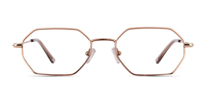 Bidu Shiny Gold Titane Montures de lunettes de vue d'EyeBuyDirect